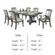 Ena 7pc Dining Table Set Gray Faux Leather Extendable 79-103 Inch BM332473