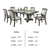 Ena 9pc Dining Table Set Gray Faux Leather Extendable 79-103 Inch BM332474