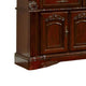 Mina China Buffet Cabinet with Hutch Glass Doors Cherry Brown Wood BM332477