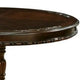 Mina Dining Table 48 Inch Round Cherry Brown Top w Pedestal Base BM332479