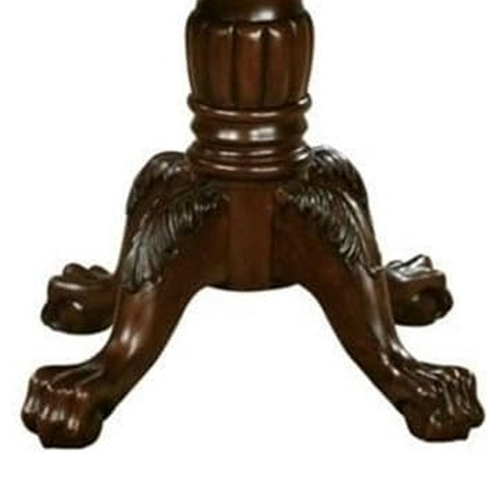 Mina Dining Table 48 Inch Round Cherry Brown Top w Pedestal Base BM332479