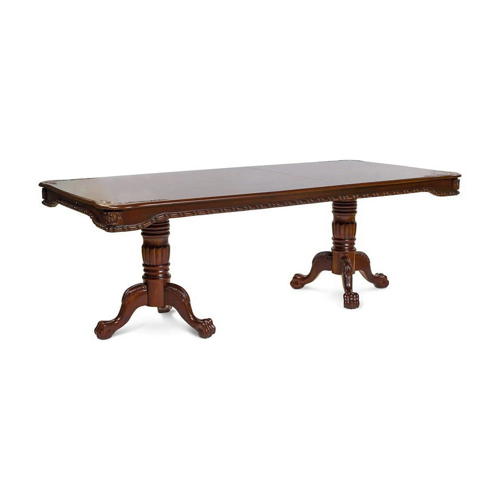 Mina 9pc Dining Table and Chair Set 72-90 Inch Extendable Top Brown BM332480