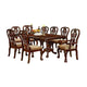 Mina 9pc Dining Table and Chair Set, 72-90 Inch Extendable Top, Brown