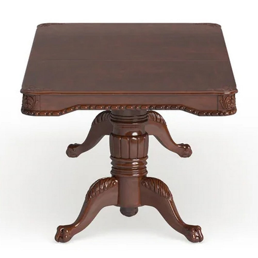 Mina Dining Table 71-89 Inch Extendable Rectangular Top Cherry Brown BM332481