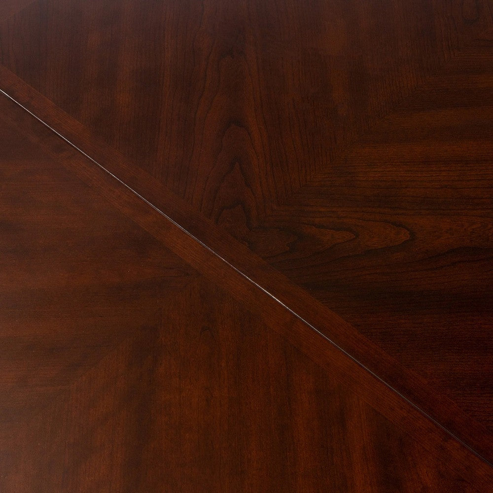 Mina Dining Table 71-89 Inch Extendable Rectangular Top Cherry Brown BM332481