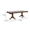 Mina Dining Table 71-89 Inch Extendable Rectangular Top Cherry Brown BM332481