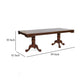 Mina Dining Table 71-89 Inch Extendable Rectangular Top Cherry Brown BM332481