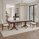 Mina Dining Table, 71-89 Inch Extendable Rectangular Top, Cherry Brown