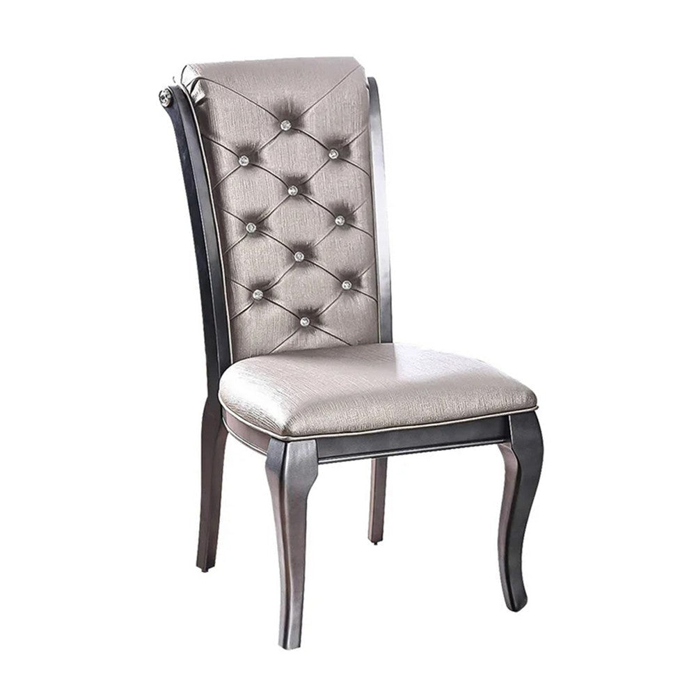 Nery 7pc Dining Table and Chair Set 66-84 Inch Extendable Top Gray BM332484