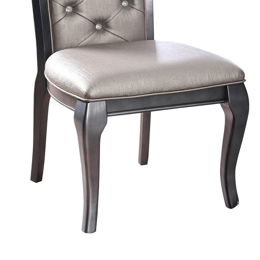 Nery 7pc Dining Table and Chair Set 66-84 Inch Extendable Top Gray BM332484