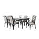 Nery 7pc Dining Table and Chair Set, 66-84 Inch Extendable Top, Gray