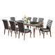 Nery 9pc Dining Table and Chair Set, 66-84 Inch Extendable Top, Gray