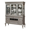 Nery China Buffet Cabinet and Hutch Wine Holder Champagne Gray Wood BM332486