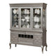 Nery China Buffet Cabinet and Hutch Wine Holder Champagne Gray Wood BM332486