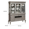 Nery China Buffet Cabinet and Hutch Wine Holder Champagne Gray Wood BM332486