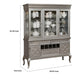 Nery China Buffet Cabinet and Hutch Wine Holder Champagne Gray Wood BM332486