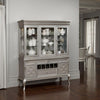 Nery China Buffet Cabinet and Hutch Wine Holder Champagne Gray Wood BM332486