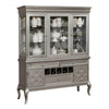 Nery China Buffet Cabinet and Hutch, Wine Holder, Champagne Gray Wood
