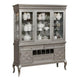 Nery China Buffet Cabinet and Hutch, Wine Holder, Champagne Gray Wood