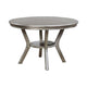Nery 5pc Dining Table and Chair Set 48 Inch Round Gray Faux Leather BM332487