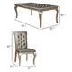 Nery 9pc Dining Table Chair Set 66-84 Inch Extendable Gray Glass Top BM332489