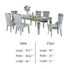 Ada 7pc Dining Table and Chair Set 72-90 Inch Extendable Top Gray BM332492