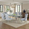 Ada 7pc Dining Table and Chair Set 72-90 Inch Extendable Top Gray BM332492