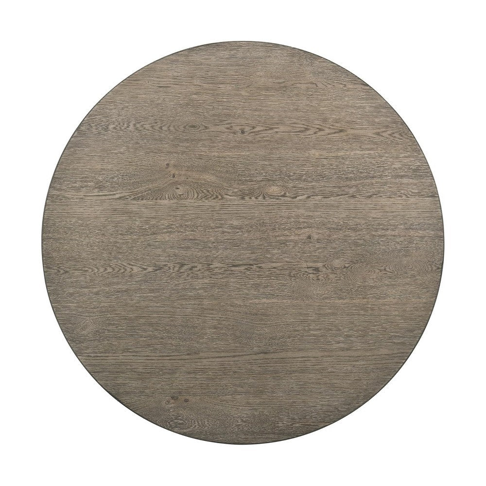 Koe 5pc Counter Height Round Table Chair Set White Brown Solid Wood BM332493