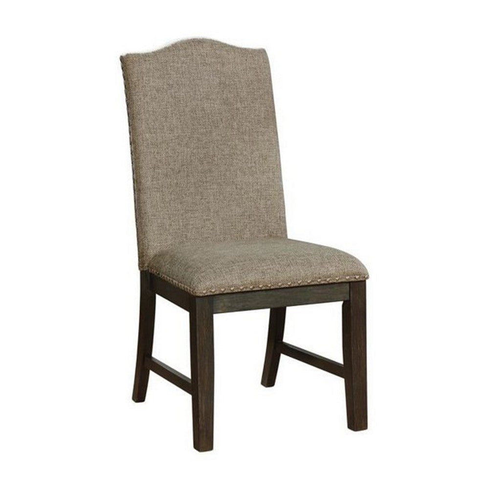 Kely 6pc Dining Table Chair and Bench Set Extendable Top Brown Gray BM332495