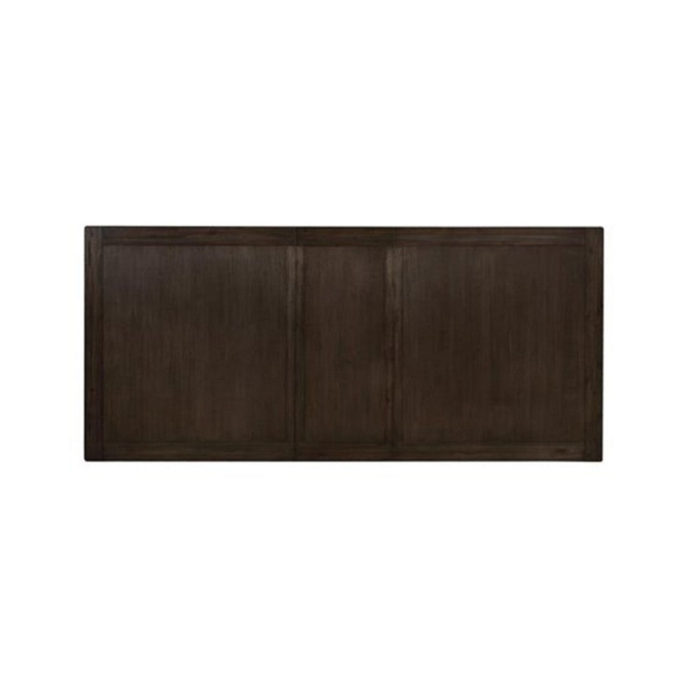 Kely 7pc Dining Table and Chair Set Extendable Top Dark Brown Gray BM332496