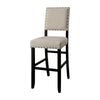 Bega 5pc Bar Height Table and Chair Set Ivory Black Solid Wood BM332498