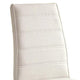 Fely 7pc Dining Table and Chair Set Glass Top White Faux Leather BM332506