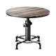 Ges 5pc Counter Table and Swivel Stool Set 45 Inch Round Black Metal BM332508