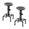 Ges 5pc Counter Table and Swivel Stool Set 45 Inch Round Black Metal BM332508
