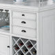 Tino Counter Height Kitchen Island Table w Bar Storage Antique White BM332511