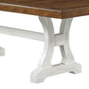 Eya Dining Table 68-86 Inch Extendable Rectangular White Brown Wood BM332518