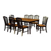 Gin 7pc Dining Table Chair Set, Extendable 60-78 Inch Oak Brown, Black