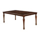 Veni 7pc Dining Table and Chair Set Cherry Brown Wood Faux Leather BM332523