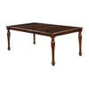 Veni 9pc Dining Table and Chair Set Cherry Brown Wood Faux Leather BM332524