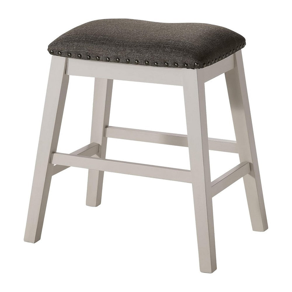 Begr 4pc Counter Height Kitchen Island Table Bench Stool Set White BM332527