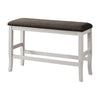 Begr 4pc Counter Height Kitchen Island Table Bench Stool Set White BM332527