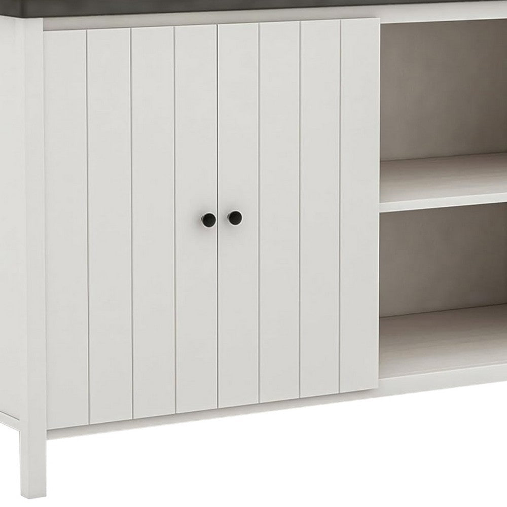 Begr Counter Height Kitchen Island Table 60 Inch White Gray BM332528