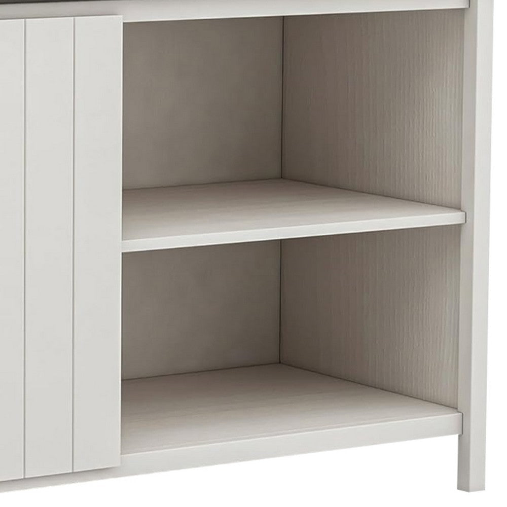 Begr Counter Height Kitchen Island Table 60 Inch White Gray BM332528