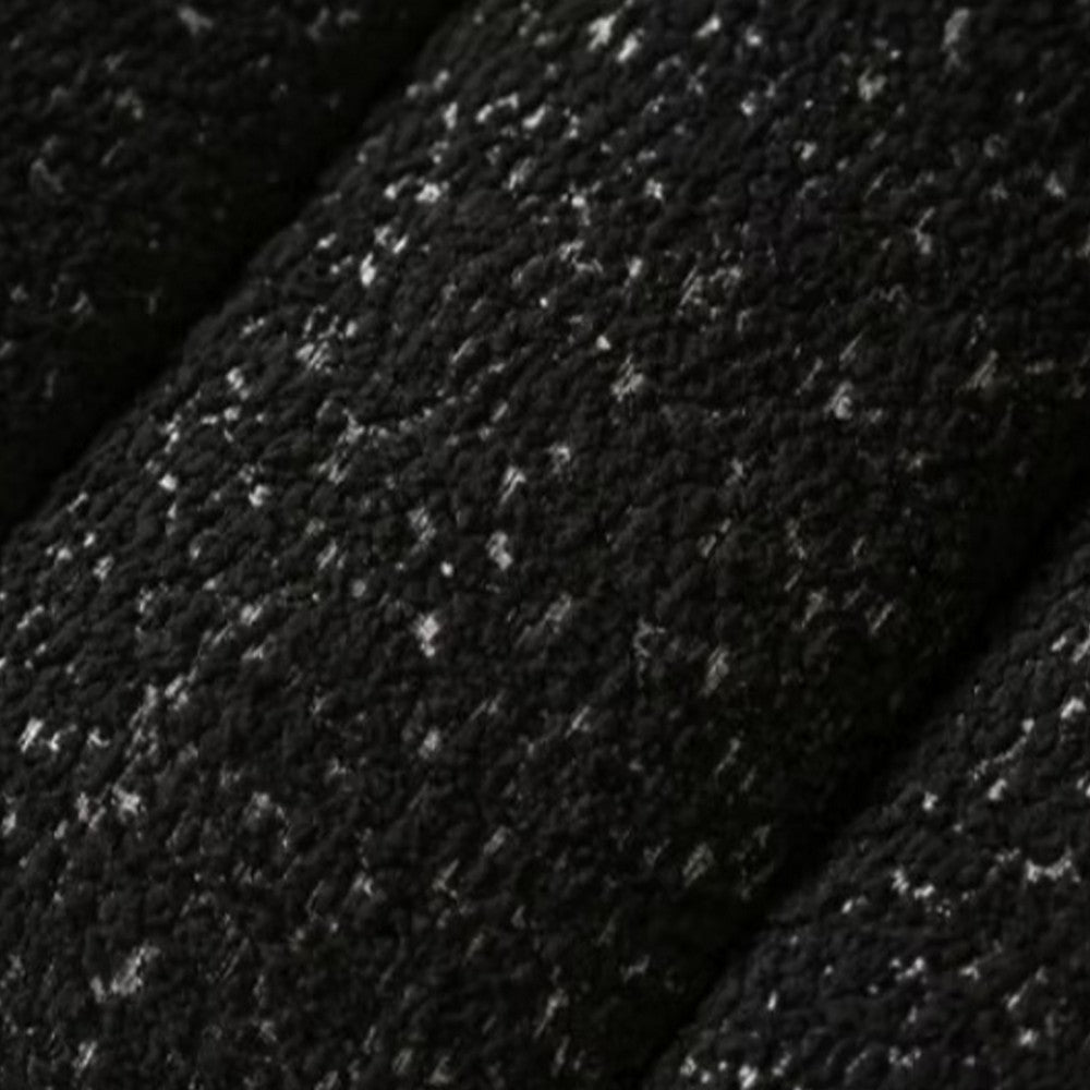 Hery Sofa and Loveseat Set Black Boucle Vertical Channel Tufting BM332535