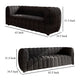 Hery Sofa and Loveseat Set Black Boucle Vertical Channel Tufting BM332535