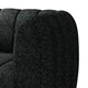 Hery Accent Armchair 36 Inch Black Boucle Vertical Channel Tufted BM332536