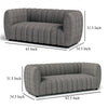 Hery Sofa and Loveseat Set Gray Boucle Vertical Channel Tufting BM332539