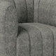 Hery Accent Armchair 36 Inch Gray Boucle Vertical Channel Tufted BM332540