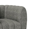 Hery Accent Armchair 36 Inch Gray Boucle Vertical Channel Tufted BM332540