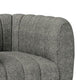 Hery Accent Armchair 36 Inch Gray Boucle Vertical Channel Tufted BM332540